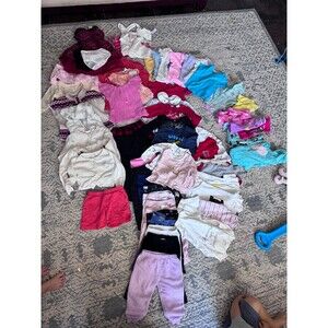 12-18 months girls clothing bundle lot 61 pieces total